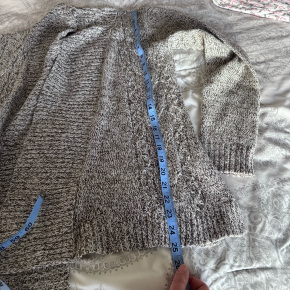Madison Lilly Serra Cable Knit Cardigan Brown & Tan Size Small - Picture 7 of 8